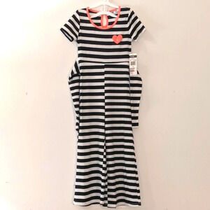 Girl's Striped Knit Jumpsuits